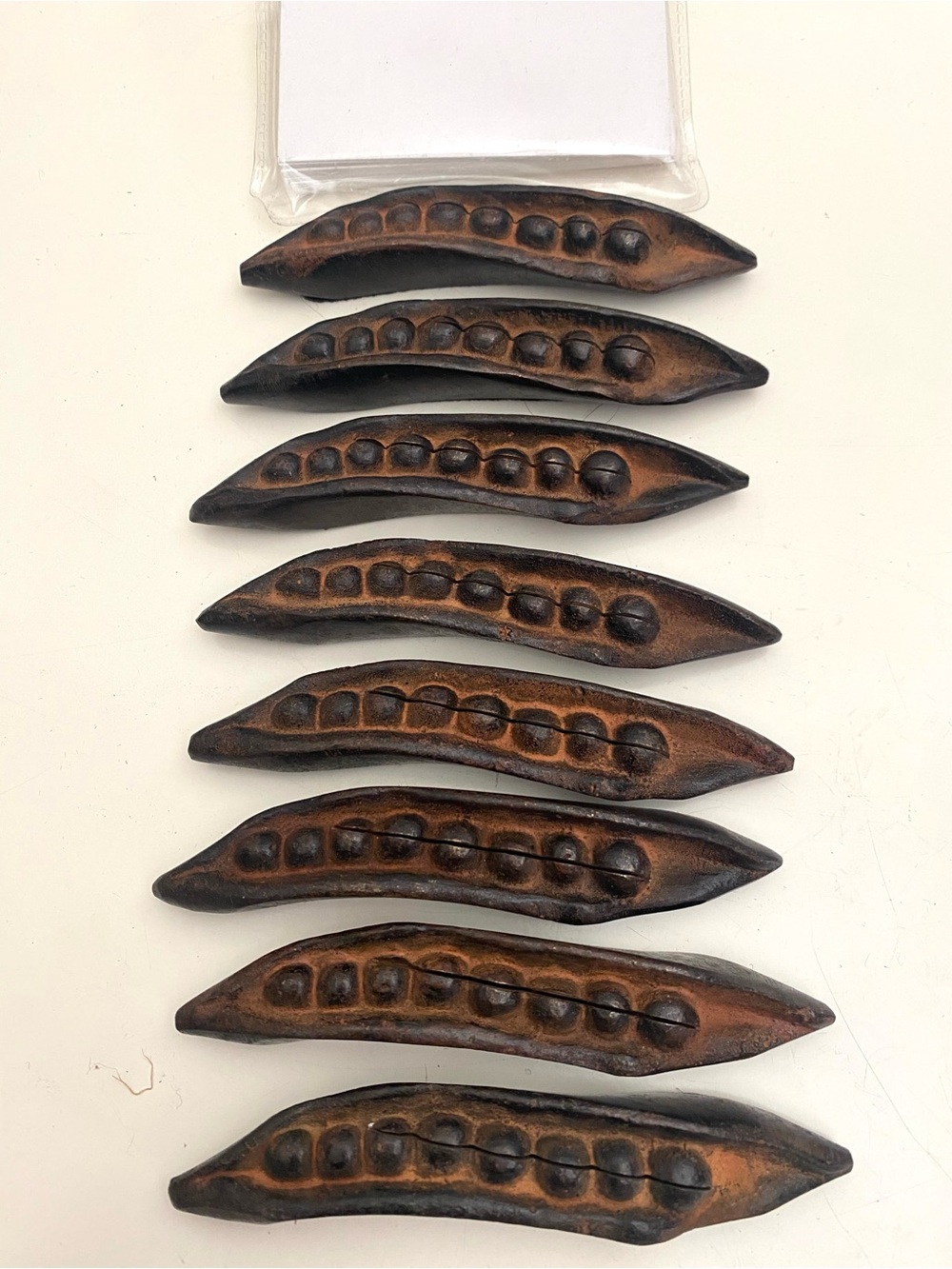 Pottery Barn Metal Place Card Holders Peas in a Pod Set of 8